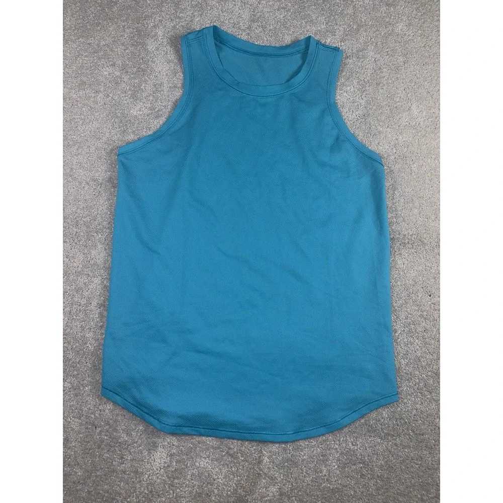 Lululemon High-Neck Running and Training Tank Top Turquoise Tide 4